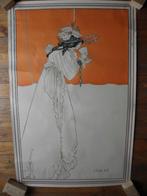 poster Isolde van Beardsly 112x73 cm, Deurposter of groter, Ophalen of Verzenden, Overige onderwerpen, Rechthoekig Staand