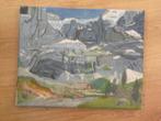 schilderij zwitserse alpen, Ophalen of Verzenden