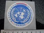 sticker nederlands vn-detachement libanon logo embleem, Verzamelen, Verzenden, Zo goed als nieuw, Bedrijf of Vereniging