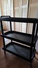 Zwarte kunststof trolley, Ophalen, Gebruikt