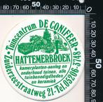 Sticker: Tuincentrum De Conifeer - Hattemerbroek, Verzamelen, Stickers, Overige typen, Ophalen of Verzenden, Zo goed als nieuw