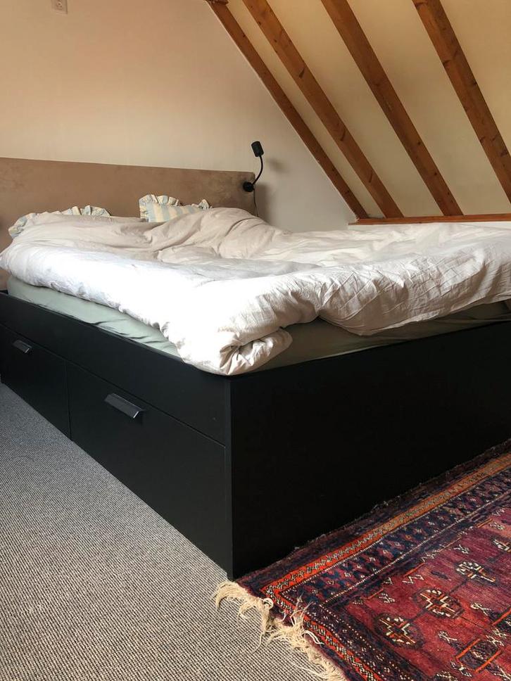 Ikea Bedframe met Lades 140x200cm, Huis en Inrichting, Slaapkamer | Bedden, Zo goed als nieuw, Tweepersoons, 140 cm, 200 cm, Hout