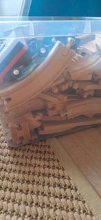 Houten Treinbaan - 2 Bakken Vol!, Kinderen en Baby's, Speelgoed | Houten speelgoed, Ophalen, Gebruikt, Rij- of Hobbelspeelgoed