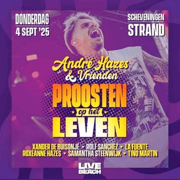 2 kaarten André Hazes &Vrienden proosten op het leven  beschikbaar voor biedingen