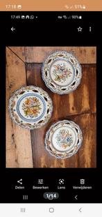 3 hand geschilderde wandborden/3 gesigneerde wandbordjes, Antiek en Kunst, Ophalen of Verzenden