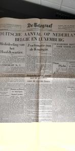 De Telegraaf 10 mei 1940, Verzamelen, Ophalen of Verzenden, 1940 tot 1960, Tijdschrift