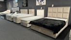 DIRECT ophalen €995 |Velvet Boxspring | UITVERKOOP Maarssen, Nieuw, 160 cm, Crème, Ophalen