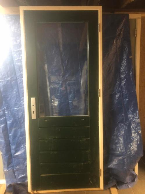 Gebruikte schuurdeur,tuindeur,garagedeur nieuw in kozijn, Doe-het-zelf en Verbouw, Deuren en Horren, Gebruikt, Overige typen, Hout
