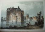 37 / Pouderoijen  Loevestein  Het Kasteel  Litho  1854, Antiek en Kunst, Ophalen of Verzenden