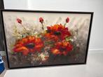 Olieschilderij Bloemen, 119x78 cm, Antiek en Kunst, Ophalen