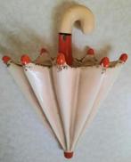 Art-Deco porselein wandvaasje/bloembakje paraplu, Ophalen of Verzenden