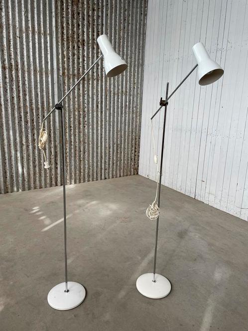 Vintage stalamp vloerlamp design wit chroom 1960 1970, Huis en Inrichting, Lampen | Vloerlampen, Ophalen of Verzenden