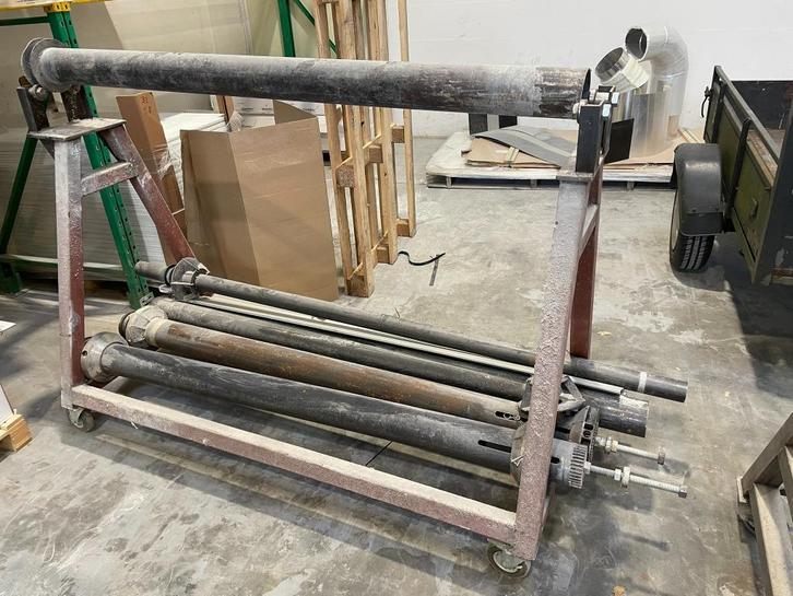 op- en afrol bokken met PLC kast, Doe-het-zelf en Verbouw, Gereedschap | Machine-onderdelen en Toebehoren, Gebruikt, Ophalen