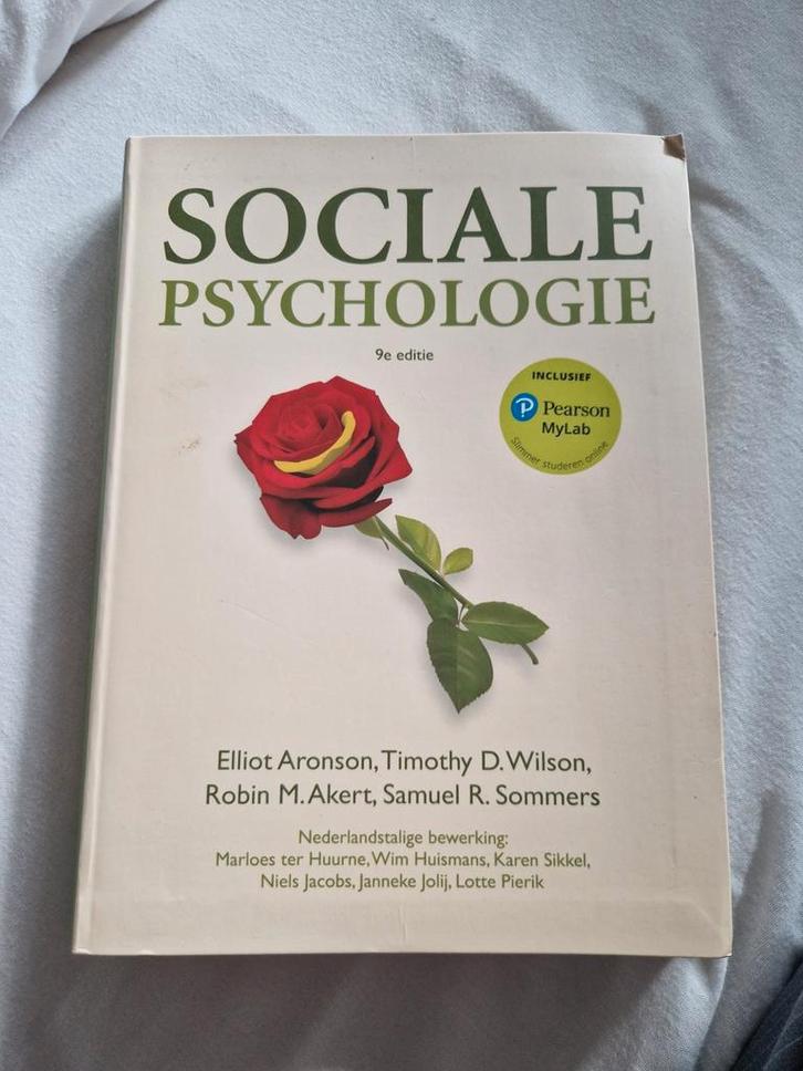 Sociale Psychologie - Aronson, Wilson, Akert, Boeken, Studieboeken en Cursussen, Zo goed als nieuw, HBO, Alpha, Ophalen of Verzenden