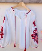 Nieuw witte katoen blouse folklore Ibiza, Kleding | Dames, Blouses en Tunieken, Ophalen of Verzenden, Nieuw, Wit