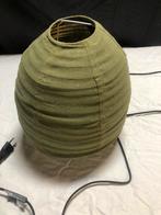 Groen jute tafellamp 33 cm hoog, Ophalen of Verzenden, Zo goed als nieuw, Minder dan 50 cm