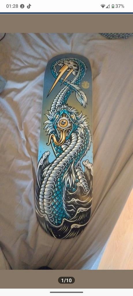 Skateboard - Element Washed Away, Sport en Fitness, Skateboarden, Gebruikt, Skateboard, Ophalen of Verzenden