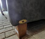 Chesterfield 4 zit bank Burton in grijs rundleer. NIEUW!!, Ophalen, Gebruikt, 75 tot 100 cm, Chesterfield, Delta Chesterfield