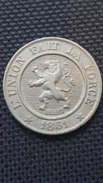 10 centimes 1861 België, Ophalen of Verzenden, België, Losse munt