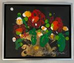 Schilderij Erik Zwezerijnen “ Bloemen op vaas”, Antiek en Kunst, Ophalen of Verzenden