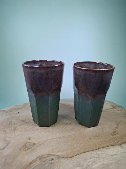 2 stuks handgemaakte keramiekbekers Nature Large, Huis en Inrichting, Keuken | Servies, Nieuw, Kop(pen) en/of Schotel(s), Overige stijlen