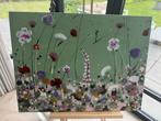 Abstract Bloemenschilderij op Doek - Kleurrijk Kunstwerk, Antiek en Kunst, Ophalen