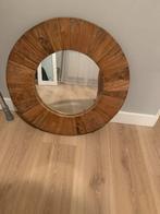 Houten Spiegel - Ronde vorm, Ophalen, Zo goed als nieuw, Rond, 50 tot 75 cm