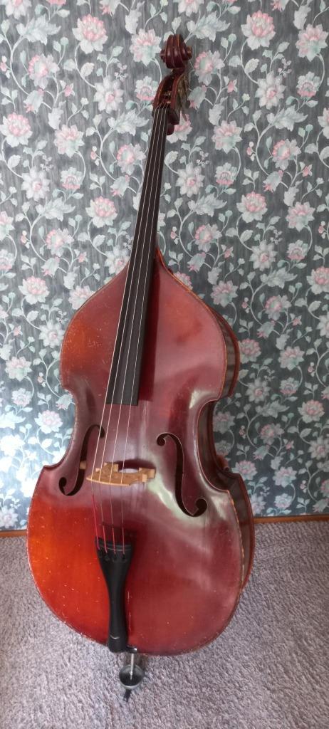 Contrabas akoestisch, Muziek en Instrumenten, Strijkinstrumenten | Contrabassen, Gebruikt, 3/4-contrabas, Ophalen