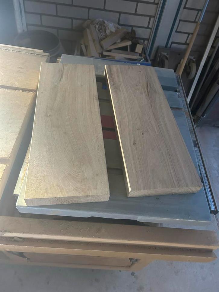 Eiken Wandplank set 2x 55cm, Doe-het-zelf en Verbouw, Hout en Planken, Nieuw, Plank, Eiken, Minder dan 200 cm, 25 tot 50 mm, Ophalen of Verzenden