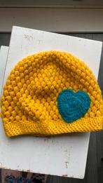 Leuke okergele gehaakte muts! Nieuw, Ophalen of Verzenden, Nieuw, Meisje, Muts