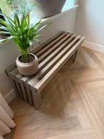 Nieuw Houten Bankje / Bijzettafel. 100x40x35, Ophalen, Nieuw