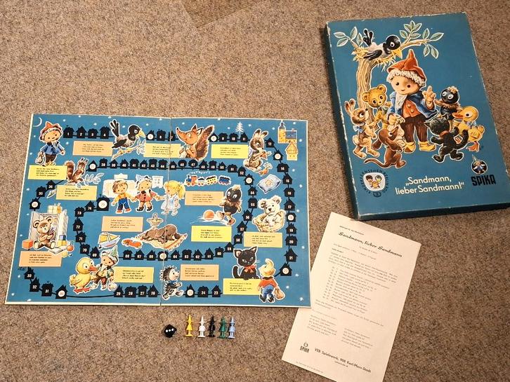 Brocante ganzenbordspel uit DDR (1969), Antiek en Kunst, Antiek | Speelgoed, Ophalen of Verzenden