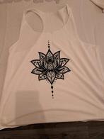 Witte SHEIN Tanktop Lotus - Maat L, Wit, Maat 42/44 (L), Nieuw, Ophalen of Verzenden