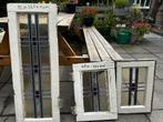 Antieke Glas in Lood Ramen - Set van Drie, Ophalen