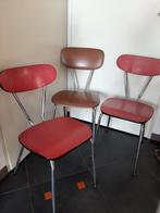 Stoelen vintage retro jaren 50 60 70. 4 stuk 15 euro p.st., Huis en Inrichting, Stoelen, Ophalen, Gebruikt, Bruin, Vier