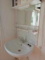 Vintage marmeren achterplaat en planchet., Antiek en Kunst, Ophalen