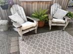 Set van 2 tuin feauteuils, Tuin en Terras, Tuinstoelen, Ophalen, Gebruikt, Hout