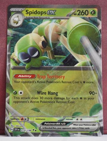 Spidops EX 019-198 Scarlet & Violet Pokèmon Kaart beschikbaar voor biedingen