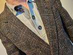 Double breasted tweed 46/48 unieke vintage €50, Kleding | Heren, Kostuums en Colberts, Overige kleuren, Vintage Double Breasted