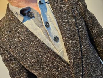 Double breasted tweed 46/48 unieke vintage €50 beschikbaar voor biedingen