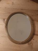 Ronde spiegel met gouden lijst, Antiek en Kunst, Antiek | Spiegels, Minder dan 100 cm, Rond, Ophalen of Verzenden
