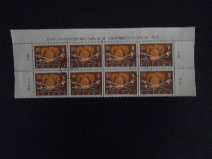 POLEN 1963; DEGEN, FLORET en SABEL in veldeel (8) LEES, Postzegels en Munten, Postzegels | Thematische zegels, Gestempeld, Sport