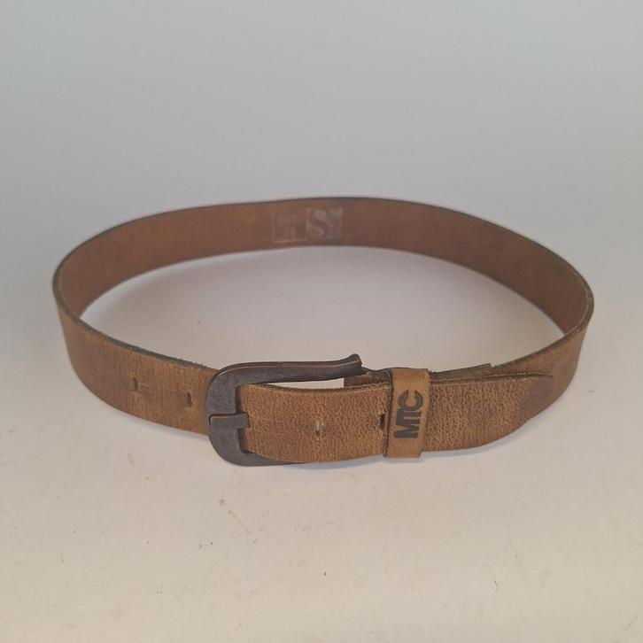 Cognacbruine lederen heren riem, 75cm, Kleding | Heren, Riemen en Ceinturen, Gedragen, Riem of Ceintuur, Minder dan 95 cm, Bruin