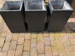 3 Betonnen kubus zuil plantenbakken, 60 cm of meer, Beton, Gebruikt, Ophalen of Verzenden