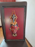 Leuk hout werkje in lijst, Antiek en Kunst, Ophalen of Verzenden