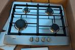 Pelgrim RVS gaskookplaat, inbouw, 4 pits, 60cm, Zo goed als nieuw, Inbouw, Gas, 4 kookzones