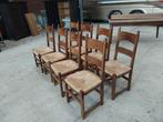 8 stoelen riet/hout igst teab klassiek landelijk, Antiek en Kunst, Ophalen of Verzenden