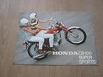 Honda CB100 Super Sports brochure folder 1972, Ophalen of Verzenden, Honda