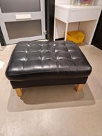 Ikea zwarte (nep leren) voetenbank / poef, Ophalen, Minder dan 50 cm, Gebruikt, 75 tot 100 cm