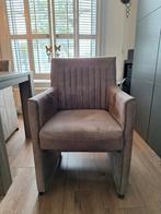 2 Eetkamerstoelen, Huis en Inrichting, Fauteuils, Ophalen, Minder dan 75 cm, Zo goed als nieuw, Stof